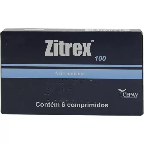 Zitrex 100 Cepav - Antibiótico Uso Veterinário - 6 Comprimidos